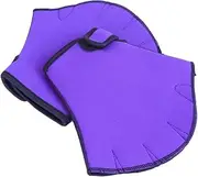 Outanaya Swim Gloves Webbed Gloves Webbed Hand Gloves Webbed Swimming Gloves Aquatic Gloves Half Gloves for Swimming Fishing Glove Winter Glove Webbed Paddle Glove Warm Gloves Purple