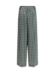 geometric-print trousers 1,2,NUM_RMI,NUM_RMII Green