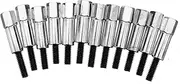 Durable 12PCS Chromed Steel HEX Head Bolt and Studs Compatible for Ford 289 302 351W (Color : Silver)