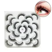 Nevenka 10 Pairs 3D False Eyelashes Reusable Wispy Cat Eye Natural Look Lashes-109