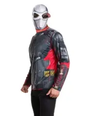 Deadshot Suicide Squad Costume Kit Top Mask Mens Fancy Dress Party DC Comics