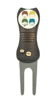 The Beatles Silhouettes Golf Ball Marker + Switchblade Divot Tool Get Back