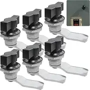 Thumb Operated Offset Cam Lock (6-Pack) – Heavy Duty T-Handle Latch for Replacement Cabinet Doors, Easy Installation & Secure Locking, Fits Toolboxes, Cabinets, Furniture