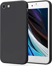 WAESRY Silicone Case for iPhone 8 Case/iPhone 7 SE 2020, 4.7-Inch, Silky-Soft Touch Gel Rubber Cover, Full Protective Case, Shockproof Anti-Scratch Cover, Black