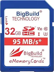 32GB UHS-I U3 95MB/s Memory Card for Canon EOS 1200D, 1300D, 2000D, 200D, 4000D, 5DS, 5DS R, 77D, 800D, 80D, 9000D, 5D Mark IV, 6D Mark II, M100, M3, M5, M50, M6, R Camera