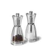 2pc Cole & Mason Pina Salt & Pepper Mill Gift Set Fine/Coarse Grinder Clear