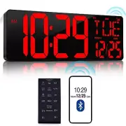 17.2" Large Digital Wall Clock Bluetooth Auto Time Sync Digital Clock Large D...