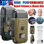 Men's USB Electric Shaver Trimmer Razor Washable Hair Beard Shaving Machine Kits