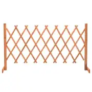 Expandable Trellis Fence Panel Fir Wood 150cm Standing Outdoor Garden Barrier