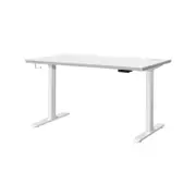 Oikiture Electric Standing Desk Dual Motor 140cm White Tabletop