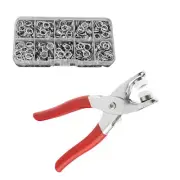 Snap Fasteners Kit,9.5MM of Metal snap Buttons with Fastener Pliers Tool kit,...
