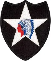 [MEDALS OF AMERICA EST. 1976] 2nd Infantry Division Military Patches, Patch Color AGSU, Red, One size