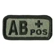 VELCRO® BRAND Fastener Morale Patch Blood Type AB+ POS Foliage 1x2"