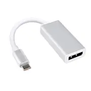 HW-TC04 USB3.1 Type-C to DP HD Adapter Cable 10Gbps Aluminum Alloy Connector USB Hub for Monitor Laptop
