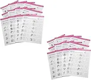 DRESSOOS 24sheets Nail Art Practice Cards Blank Templates for Creative Design for Beginners Professionals for Engraving Painting Techniques Manicure Training Supplies