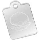 'Pearl Inside a Shell' Clear Acrylic Keyrings (AK046661)