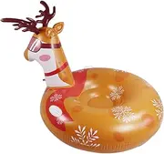 GANAZONO 1 PC Inflatable Snow Tube Thicken PVC Outdoor Sled Wear Resistant Deer Design for Winter Fun Easy to Carry Durable Snow Sled for Family Sledding Activities