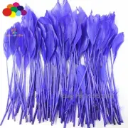 Top Quality Dyed sapphire Goose 15-20CM 100pcs 6-8inch Stripped Crafting Feather