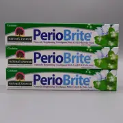 Lot of 3 Nature's Answer - 4Oz. Periobrite Natural Toothpaste - Cool Mint *NIB