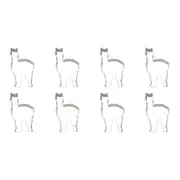 8x R&M Llama Cookie Cutter Polyresin Coated Steel Baking Mould 10.2cm White