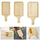 Wood Cutting Board Cheese Board Durable with Handle Serving Platter Utensils