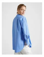 [Fine Day] Bib Front Shirt in Blue