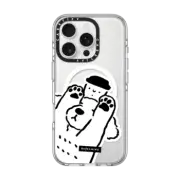iPhone 16 Pro Clear Case MagSafe Compatible DOG LOVES COFFEE