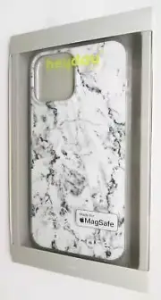 Heyday Bumper Phone Case for Apple iPhone 13 Pro Max with MagSafe - White Marble