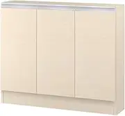 IWATSUKI MIO-7584SLN Storage Shelf with Door, Made in 0.4 inches (45-120 cm), Light Natural, Width 33.1 inches (84 cm), Depth 7.7 inches (19.4 cm), Height 29.5 inches (75 cm), Slim, No Cutouts