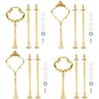 4 Set of 3 Tier Cake Plate Stand Handle Hardware, 2 Styles Tiered Fruit1031