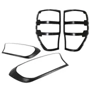 TRADIESCHOICE Black Headlight Lamp Front Cover Trim for Ford Ranger PX2 PX3 2015-2019 - Stylish and Protective Enhancements