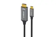 mbeat Tough Link 8K 1.8m USB-C Male To HDMI Male Adapter Cable - Grey Black
