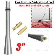 3" Aerial Antenna Mast AM&FM Radio Short Stubby For Kia Sorento Sportage Silver (for: Kia)