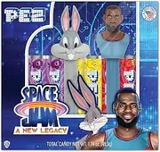 PEZ Candy Space Jam Gift Set, Bugs Bunny & Lebron James Dispensers & Six Pack Of Candy