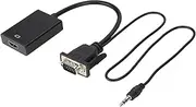 VGa to HDMI Adapter with Audio, 1080P VGa to HDMI Adapter VGa to HDMI Converter Cable for Computer, Desktop, Lapt