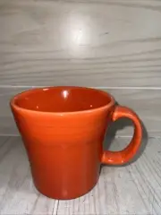 Homer Laughlin Fiesta 15 Ounce Tapered Coffee Mug Poppy Orange 15oz Bistro Cup