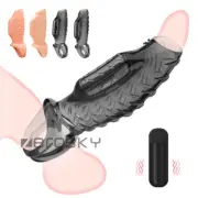 Penis-Extender-Enlarger Enhancer Extension Sheath Sleeve Girth Reusable Condom