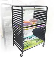 Art Drying Rack,(20 Tiers) Classroom Drying Rack,Metal Floor-Standing Craft Storage Rack,Space Saving Rack Suitable for Art Classrooms, Homes and Offices
