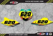 Custom Number Plate Graphics STRIKE Style stickers to fit KTM 85 2013 - 2017
