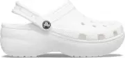 Crocs Womens Classic Platform Clog Sandals - White