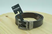 TRUE RELIGION Reversible Belt Men's 42 Lumin Textured Roller Twist Black/Brown