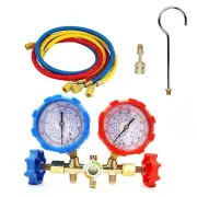 Brass AC Manifold Gauge Set for R134A R1234YF Automotive 4 Way A/C Gauge Set