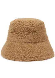 Lack OF Color Teddy Camel Fleece Bucket hat M/L