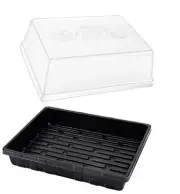 [Thick Plastic] 3-Set Strong Seed Starter Trays with 5" Humidity Domes for