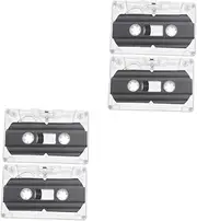 Yardenfun 4 Pcs Low Noise Design Cassette Tapes 30 Min Blank Chrome Audio Cassette Tapes for Recording