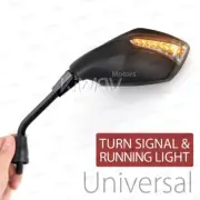 Fist Black LED Mirrors Running Indicator 10mm for Kawasaki Z750 Z1000 Vulcan1700