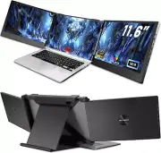 11.6''Triple Laptop Screen Extender 1080P FHD Laptop Monitors Extender Triple Mo