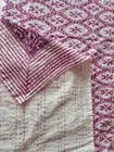 Hand Block Print Kantha Quilt Queen Bedspread Bedding Blanket Coverlet Handmade
