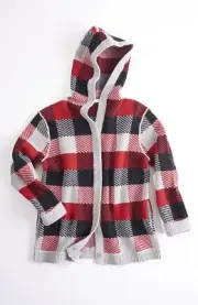 J. Jill ~ M ~ NEW Very Pretty & Cozy Plaid Snap-front Hoodie ~ NWT
