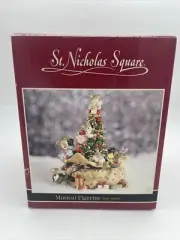 Christmas St Nicholas square musical figurine "Toyland" Music Box